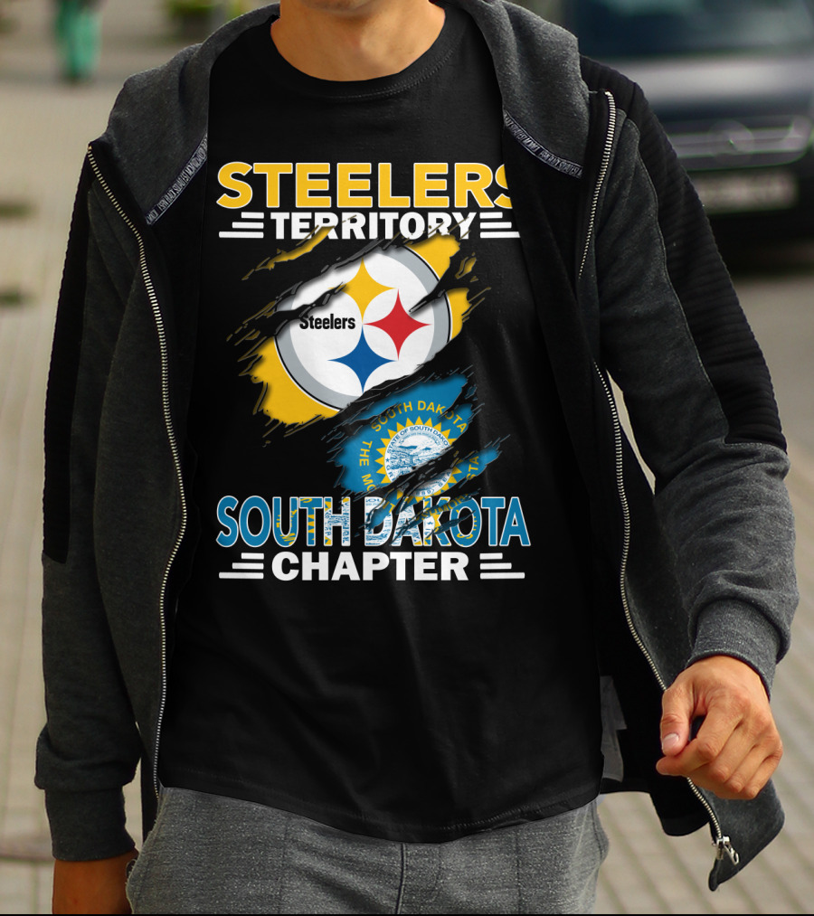 Steelers Territory South Dakota Chapter Steelers Logo And State Seal T-Shirt