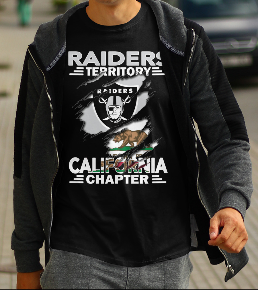Raiders Territory California Chapter Logo With Bear And Shield T-Shirt