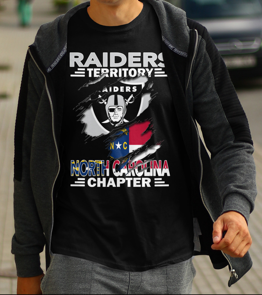 Raiders Territory North Carolina Chapter Nfl Fan Pride Display T-Shirt