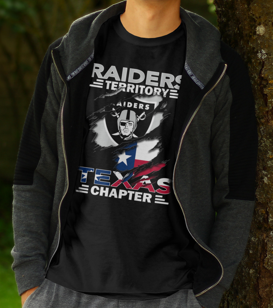 Raiders Territory Texas Chapter Nfl Logo Flag T-Shirt