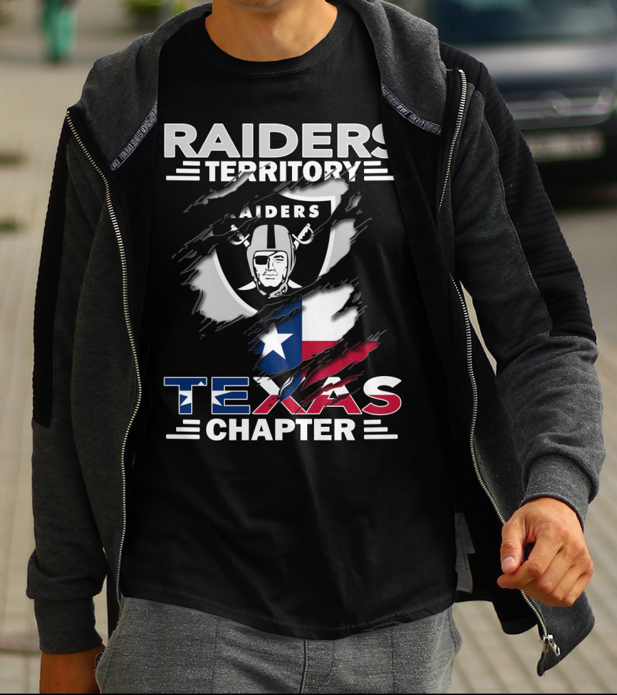 Raiders Territory Texas Chapter Nfl Logo Flag T-Shirt