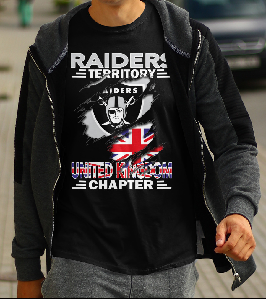 Raiders Territory United Kingdom Chapter Fans Union Jack T-Shirt