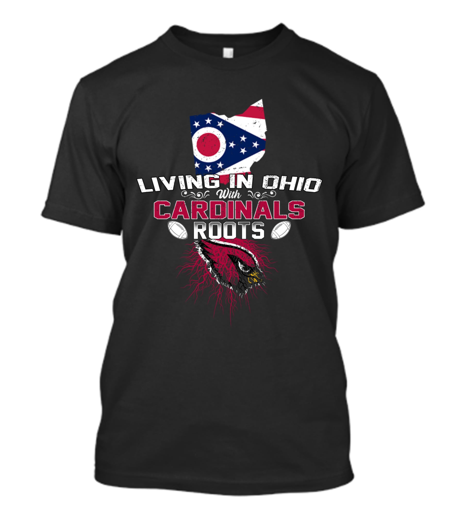 Ohio Pride With Cardinals Football Heritage T-Shirt