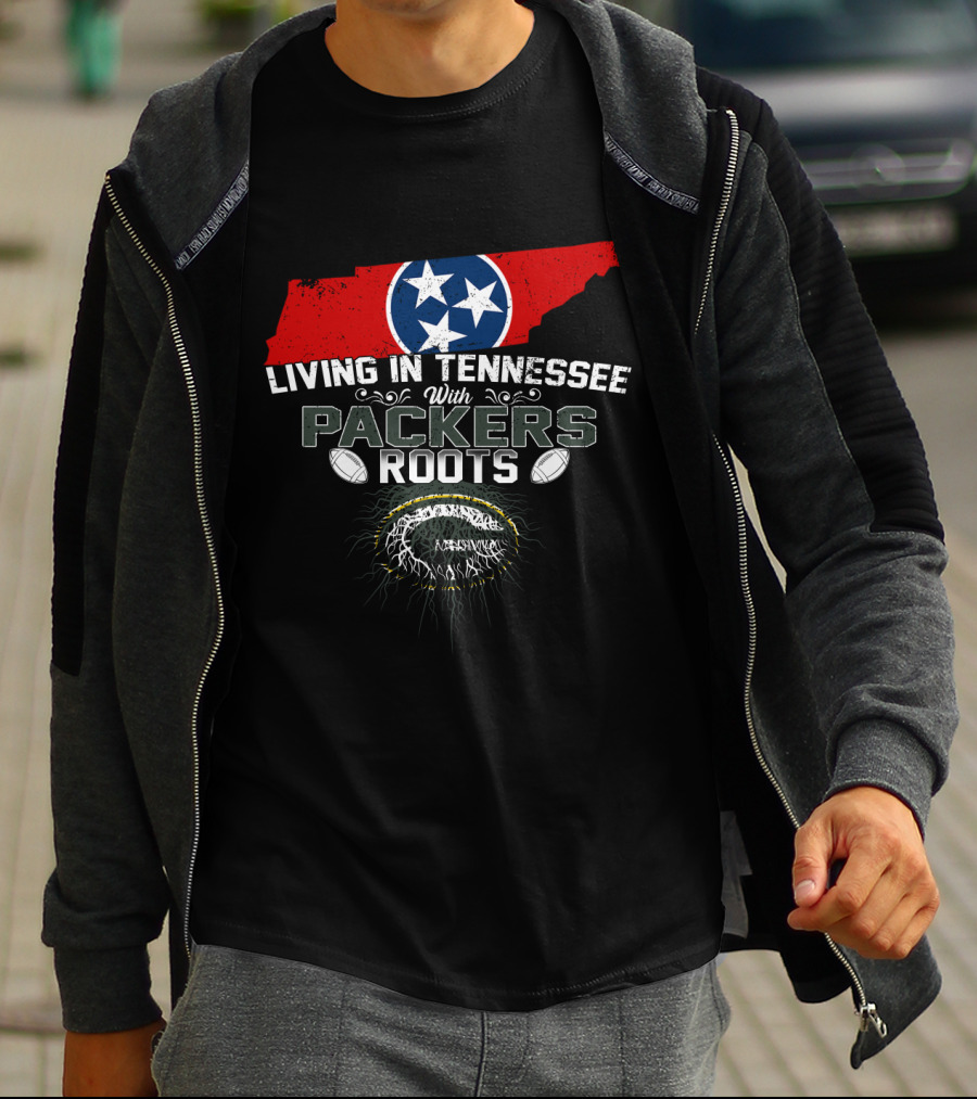 Living In Tennessee With Packers Football Heritage T-Shirt