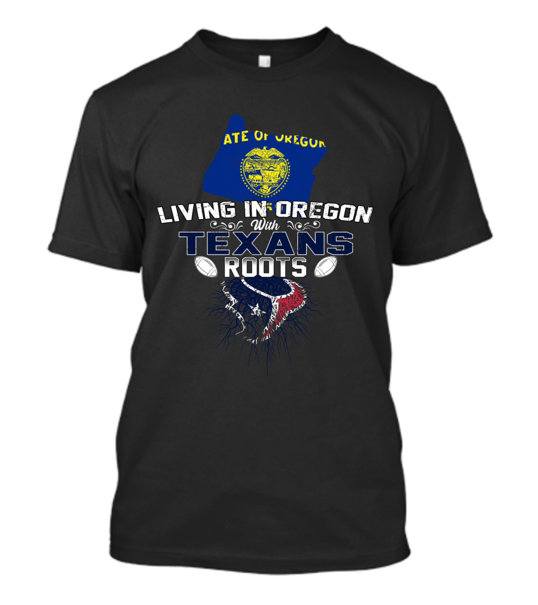 Oregon State Pride And Houston Texans Heritage Fusion T-Shirt