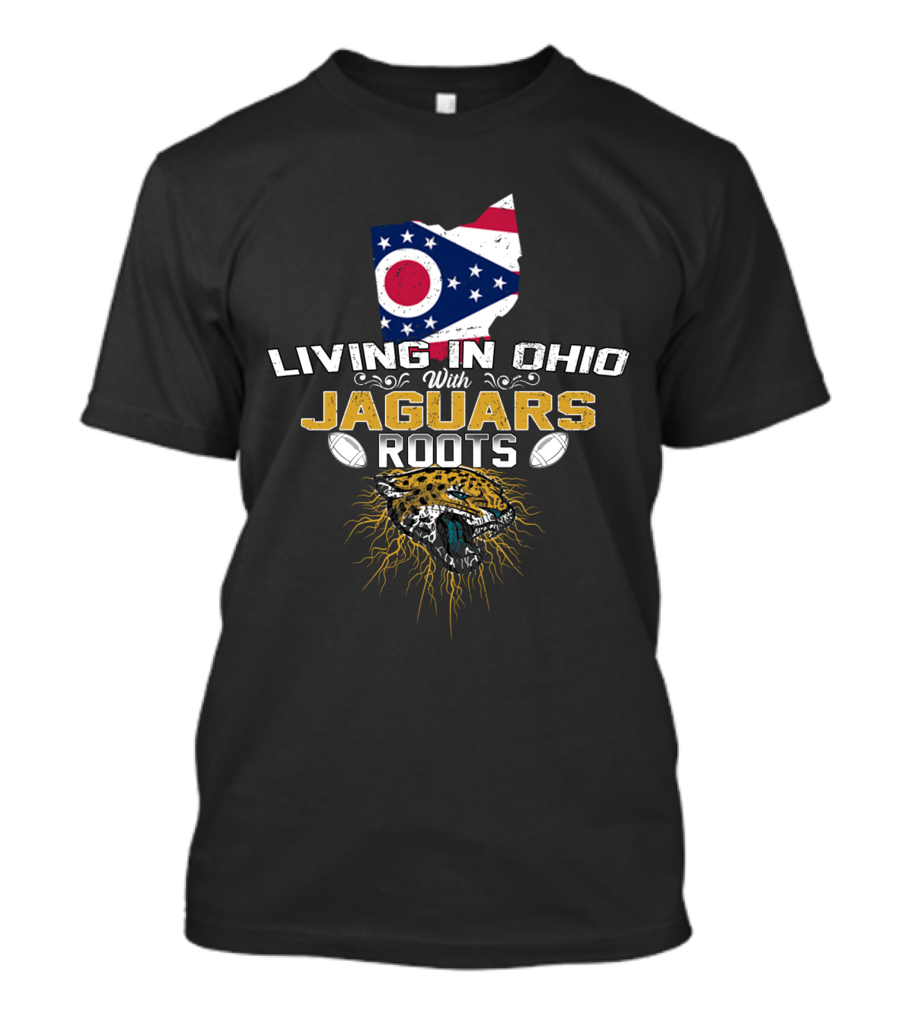 Ohio Pride With Jaguars Heritage Football Fan T-Shirt