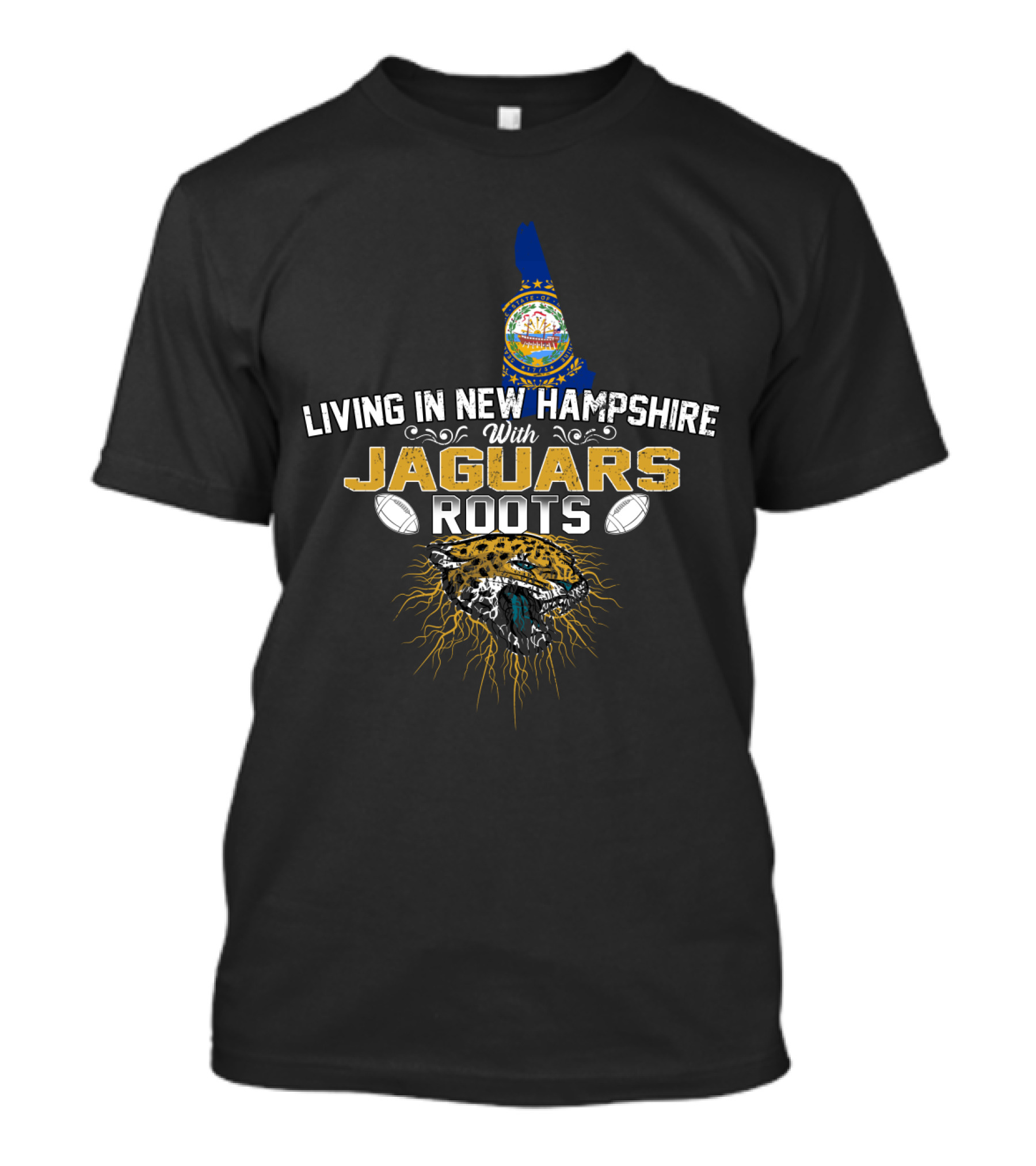 Living In New Hampshire With Jaguars Roots Football Pride T-Shirt