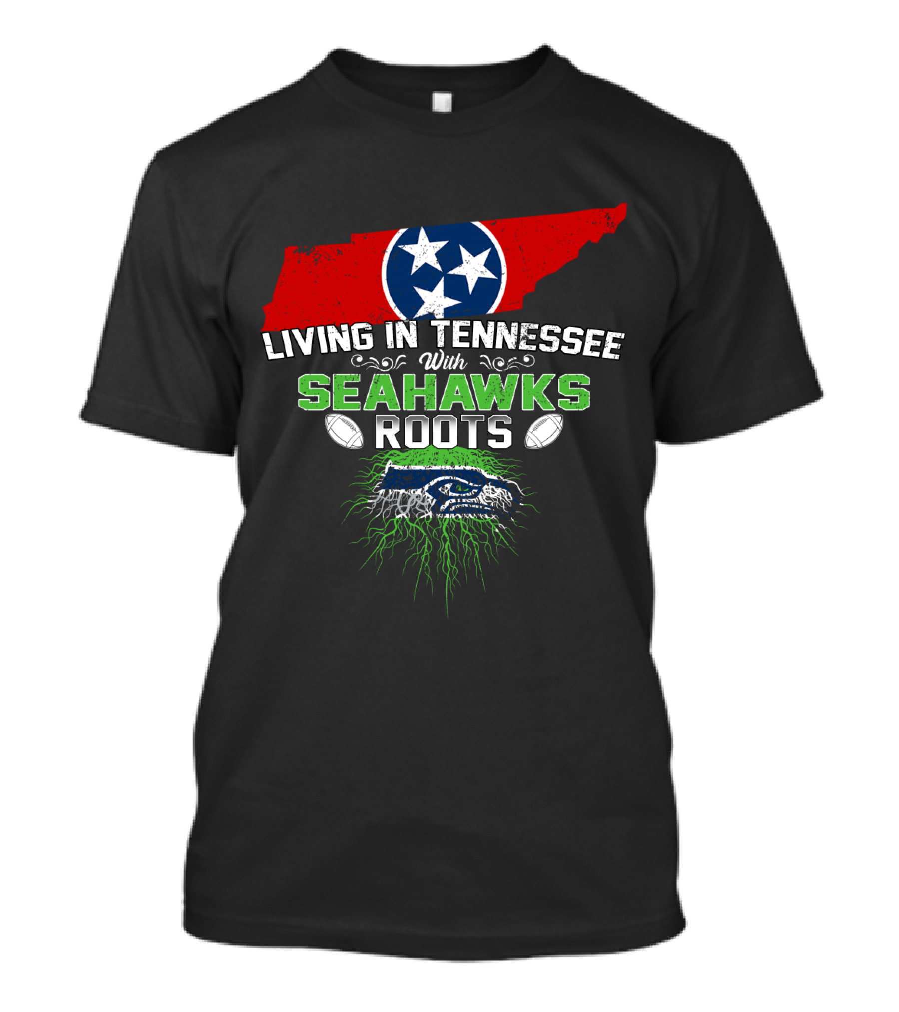 Living In Tennessee Proudly Embracing Seahawks Roots With Iconic Team Spirit T-Shirt