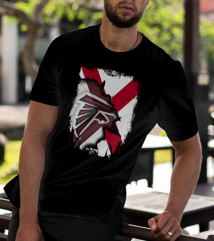 Alabama State Flag With Atlanta Falcons Logo Integration T-Shirt