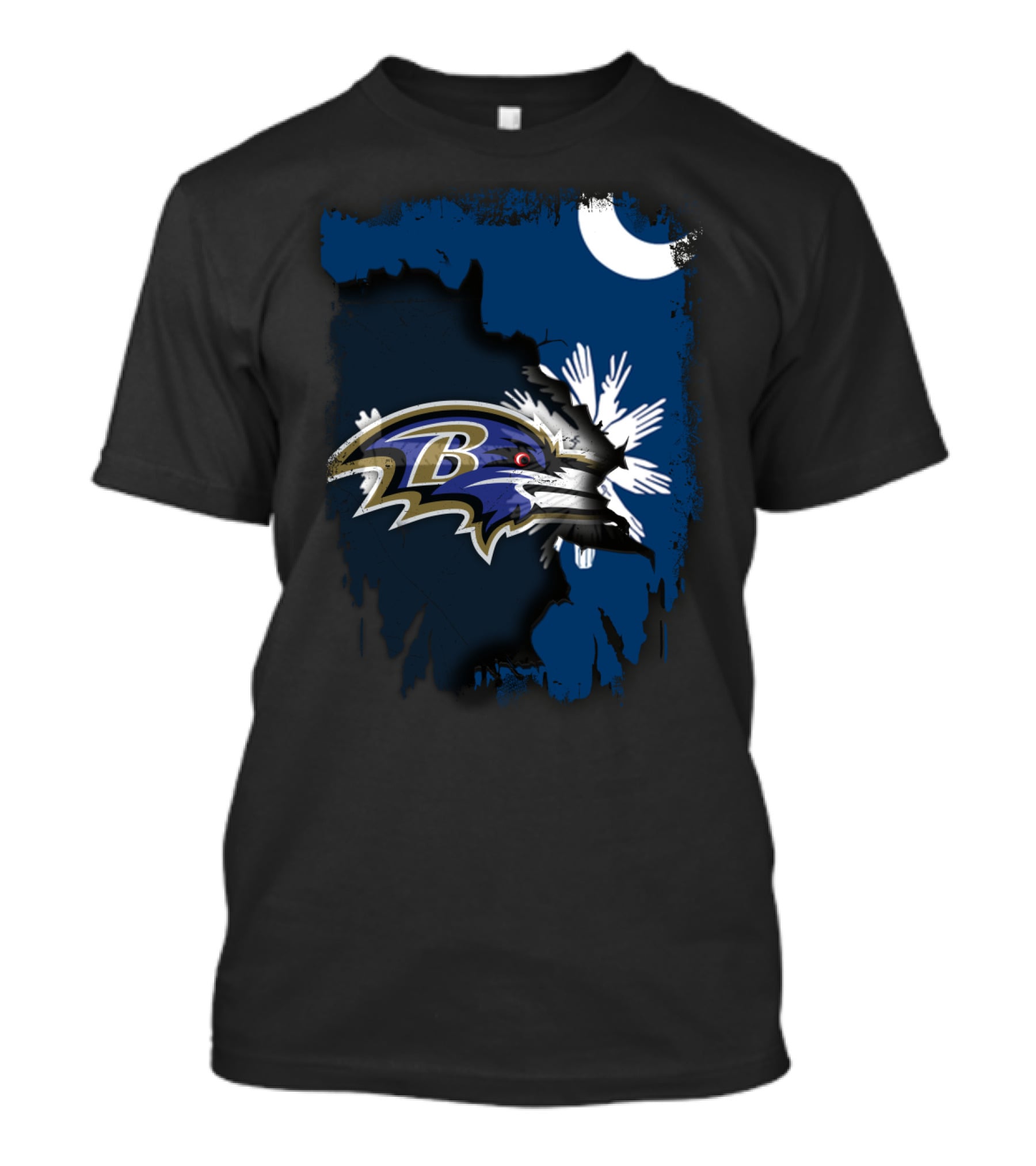 Together South Carolina Palmetto With Baltimore Ravens T-Shirt