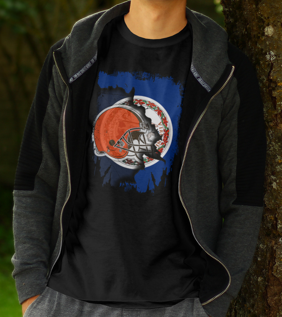 Together Virginia With Browns Helmet And State Seal T-Shirt