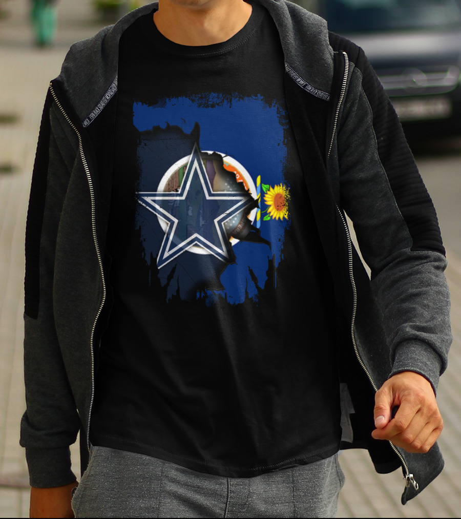 Together Kansas Sunflower Dallas Cowboys Star T-Shirt
