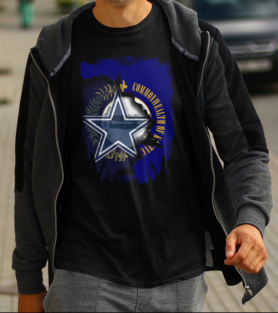 Commonwealth Of Kentucky Dallas Cowboys Star Emblem Fusion T-Shirt