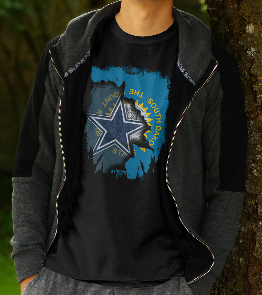 South Dakota Pride With Dallas Cowboys Star Integration T-Shirt
