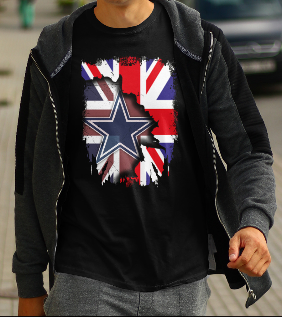 United Kingdom Dallas Cowboys Union Jack Star Combination T-Shirt