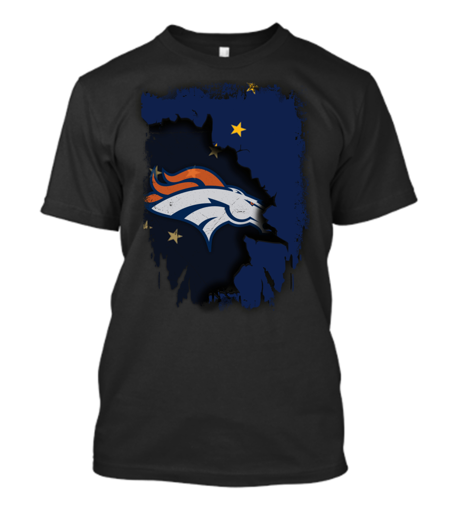 Together Alaska With Denver Broncos And Northern Stars T-Shirt
