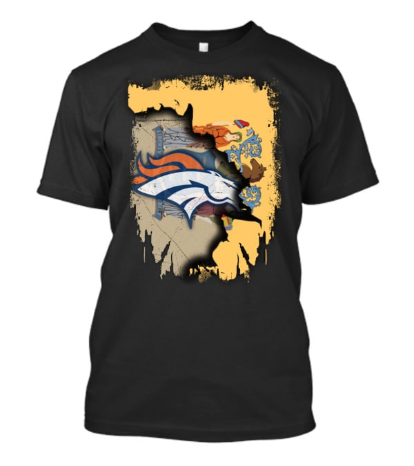 New Jersey And Broncos United Emblem T-Shirt