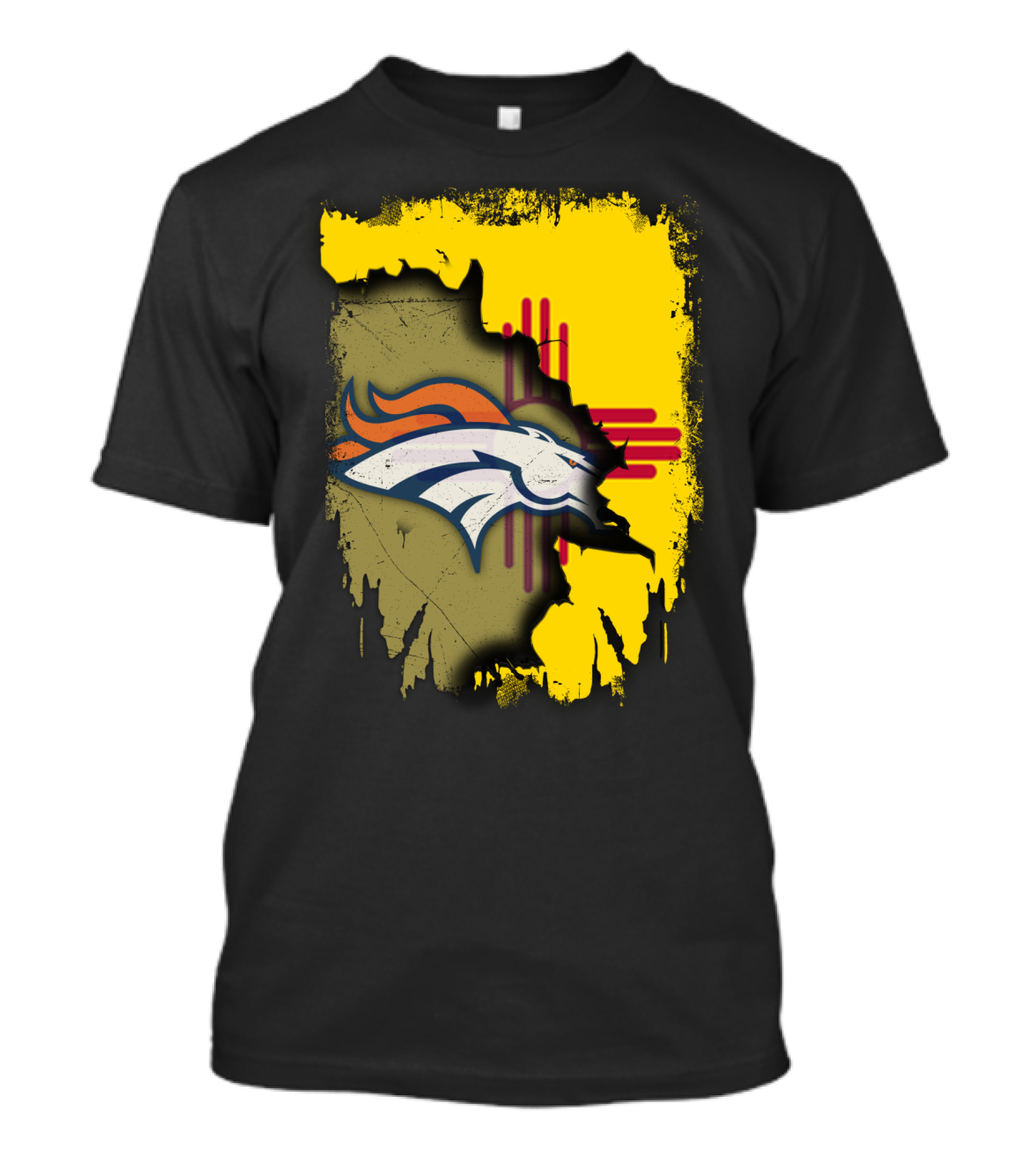 Together New Mexico With Denver Broncos Logo And Zia T-Shirt