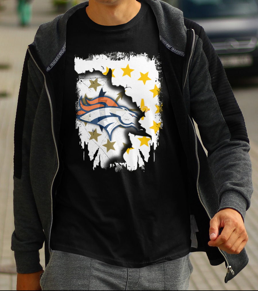 Together Rhode Island Broncos Stars Map T-Shirt