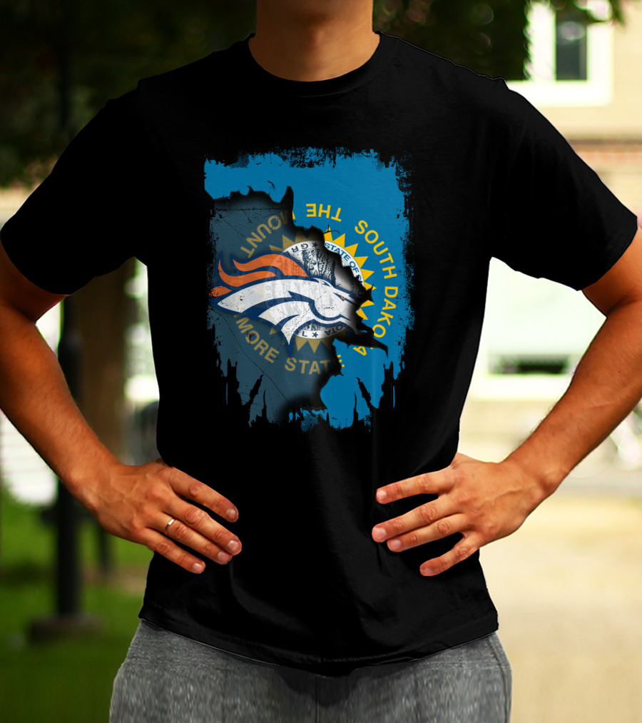 South Dakota Flag With Broncos T-Shirt