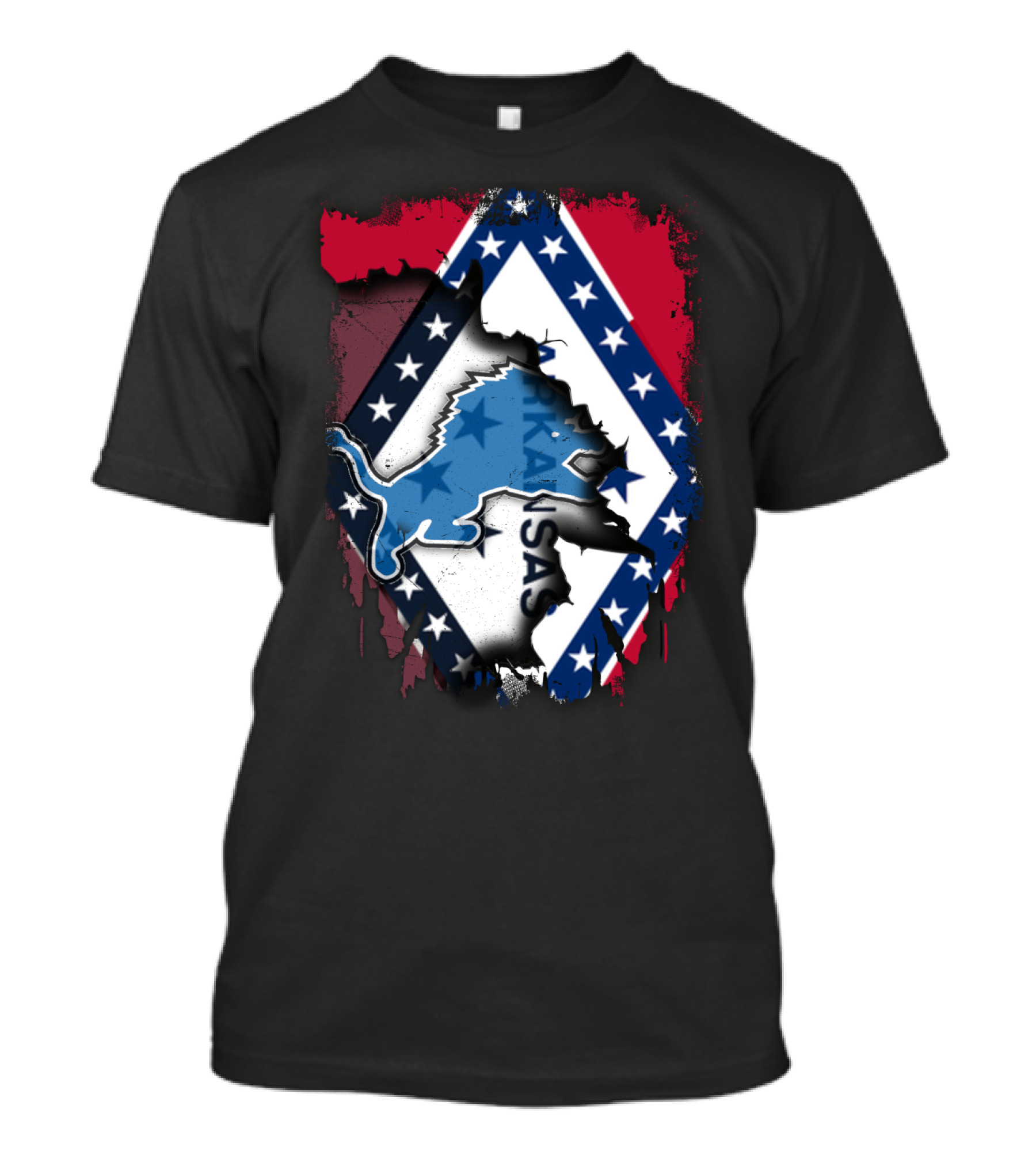 Arkansas Flag With Lions And Stars Iconic T-Shirt