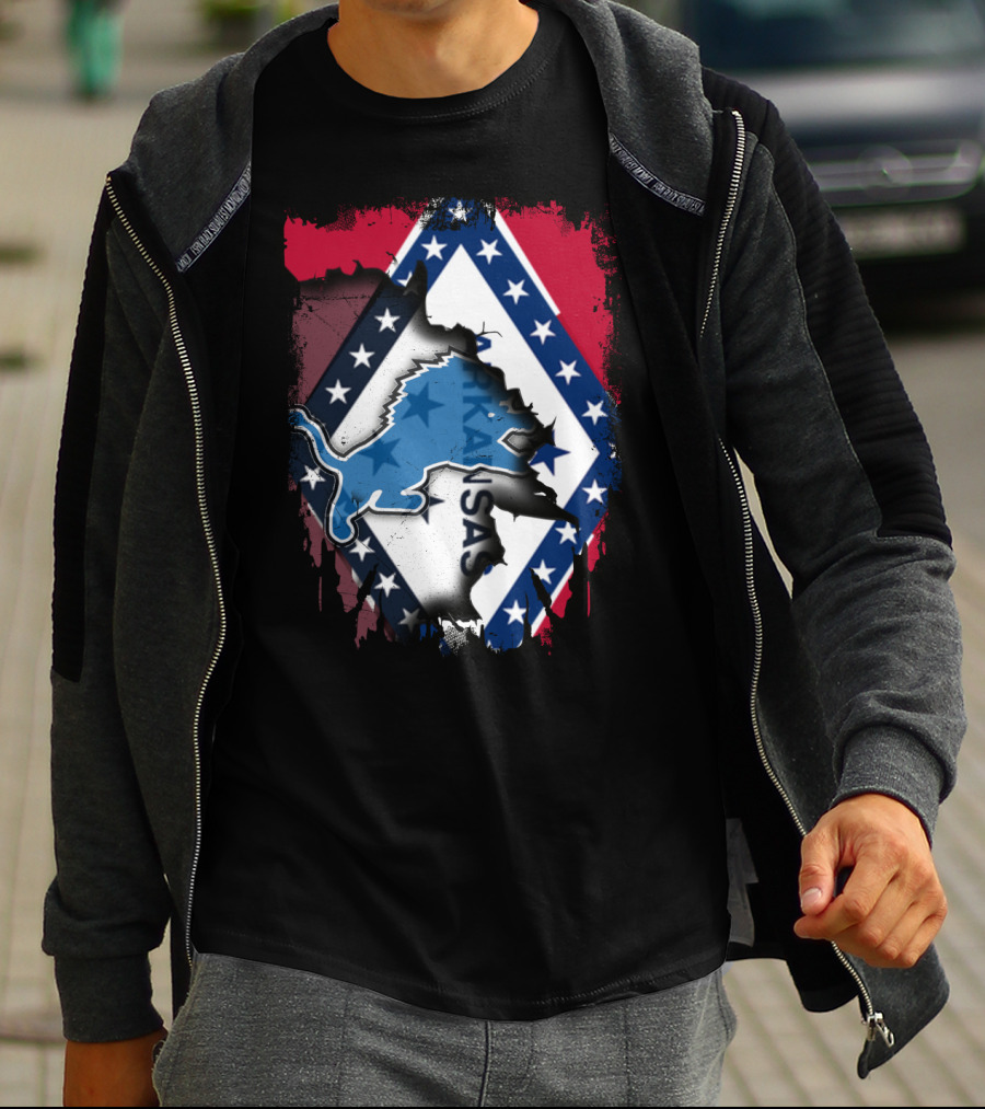 Arkansas Flag With Lions And Stars Iconic T-Shirt