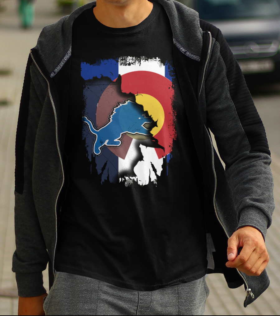 Together Colorado With Lions Detroit Pride Fusion T-Shirt