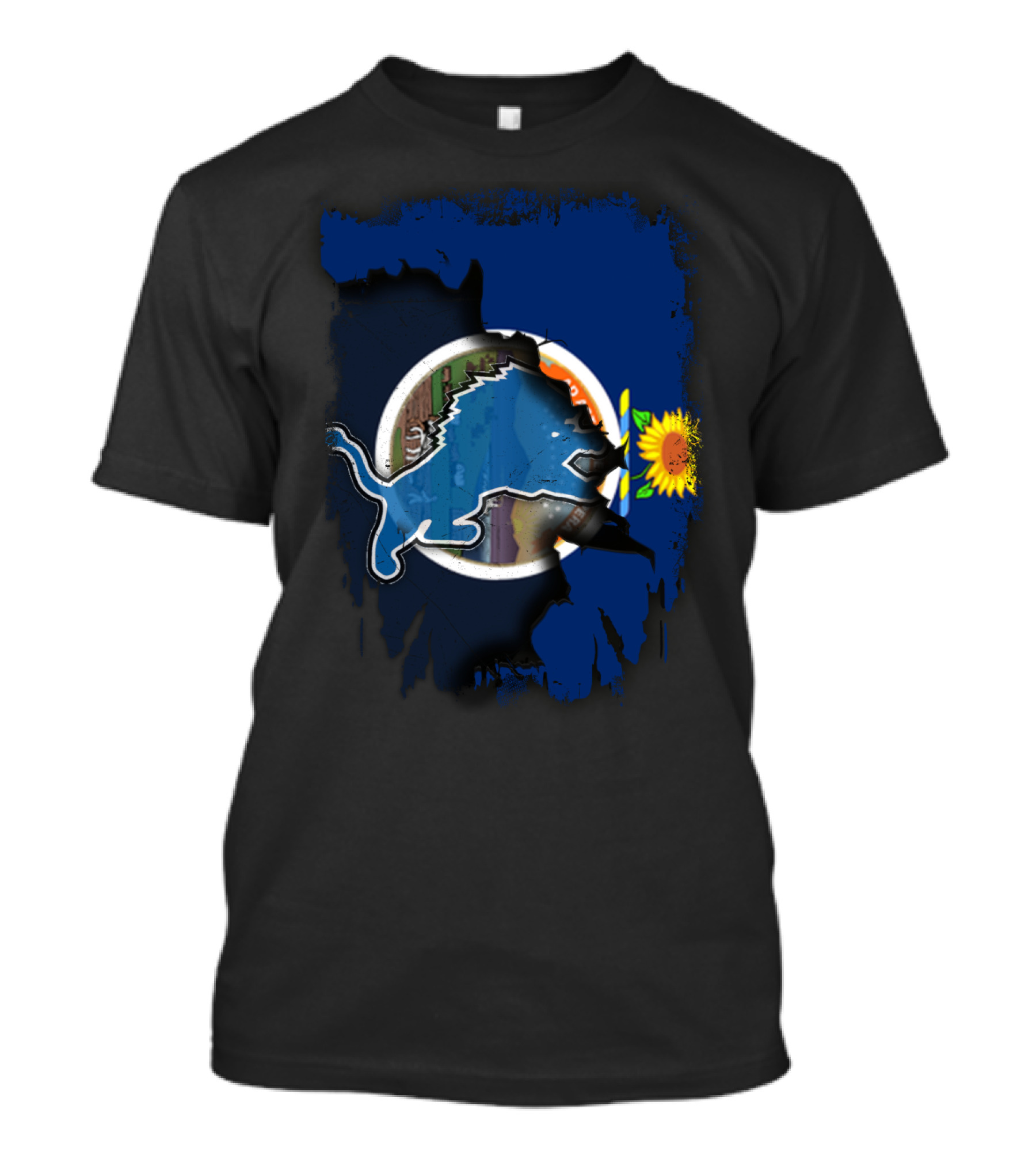 Detroit Lions Kansas Sunflower State Unity T-Shirt