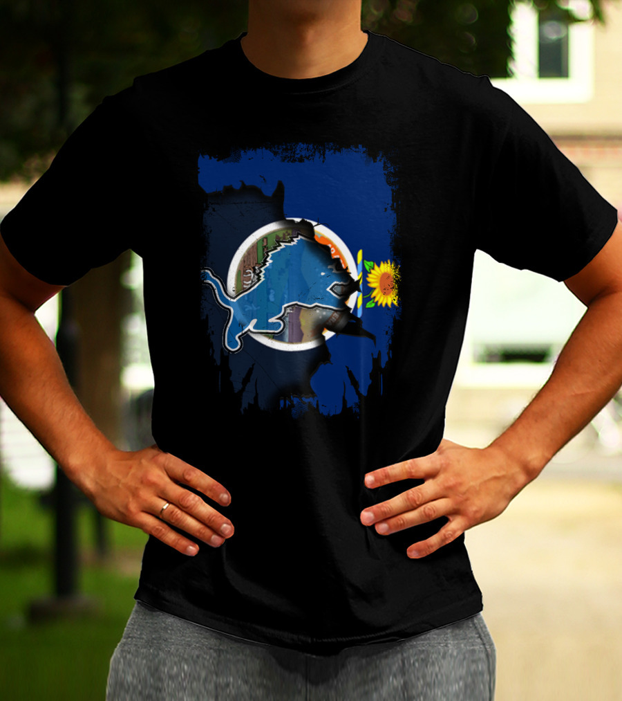 Detroit Lions Kansas Sunflower State Unity T-Shirt