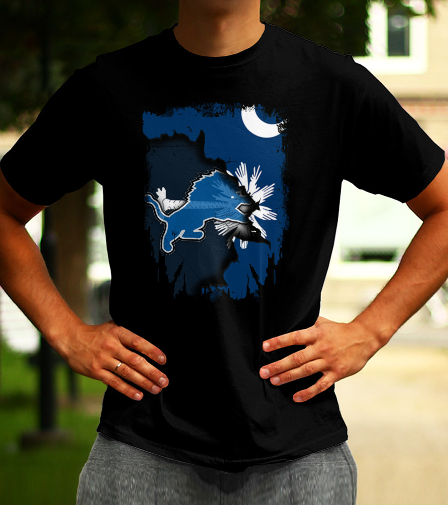 Together South Carolina With Detroit Lions And Palmetto Moon T-Shirt