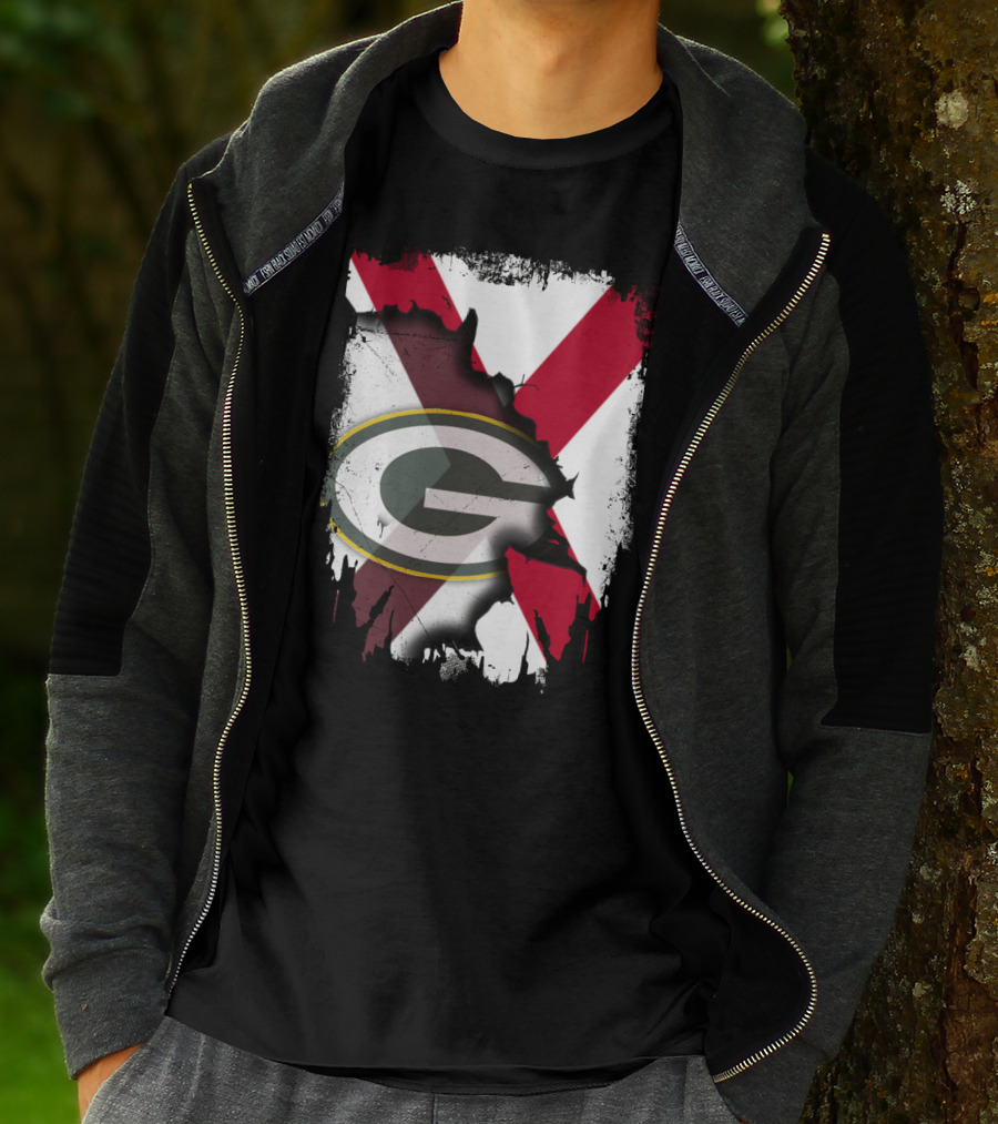 Alabama And Green Bay Packers United T-Shirt