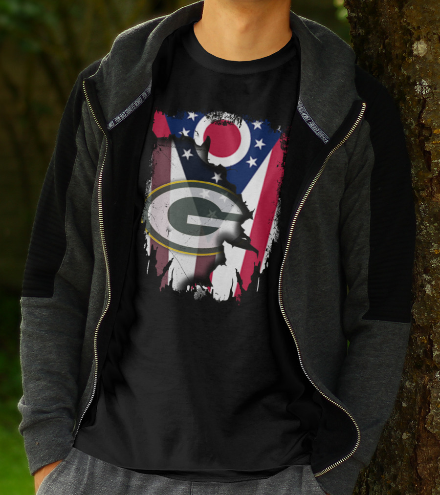 Together Ohio Flag With Green Bay Packers T-Shirt