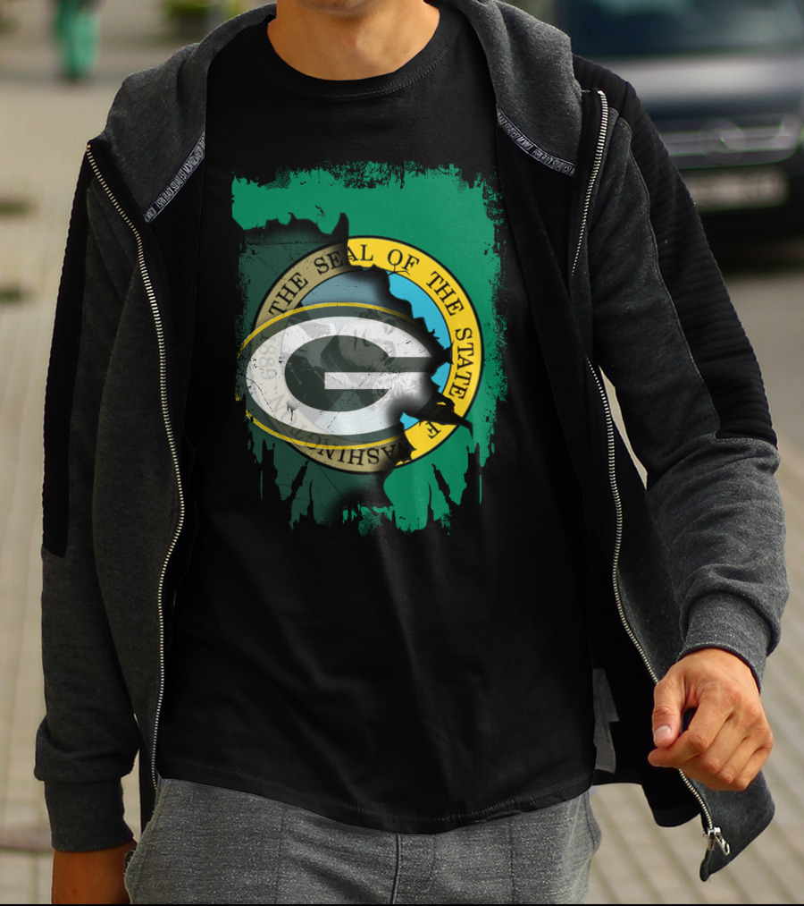 Together Washington State Seal With Packers T-Shirt