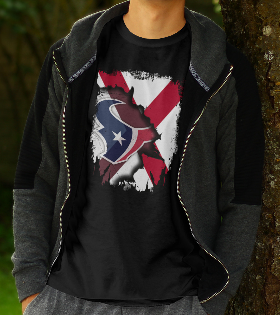 Houston Texans Alabama State Flag Unity T-Shirt