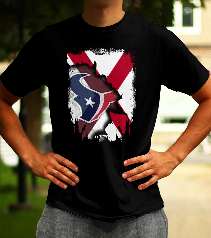 Houston Texans Alabama State Flag Unity T-Shirt