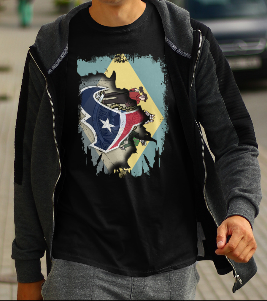 Together Delaware With Texans NFL Collaboration T-Shirt