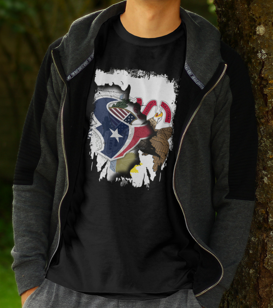 Together Illinois Texas Unity Emblem T-Shirt