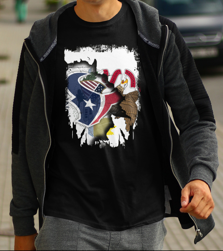 Together Illinois Texas Unity Emblem T-Shirt