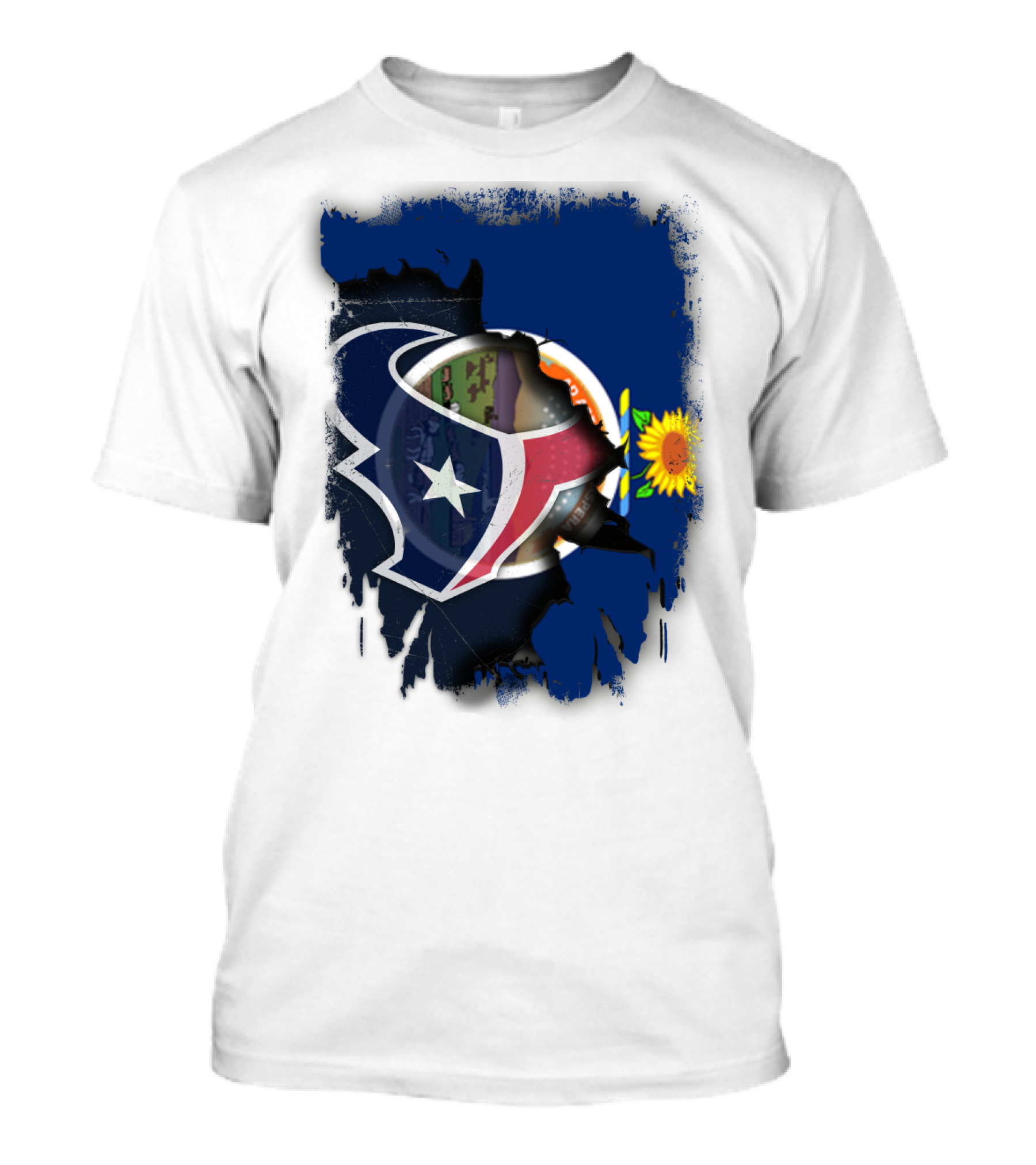 Kansas Sunflower With Texas Star Collaboration T-Shirt