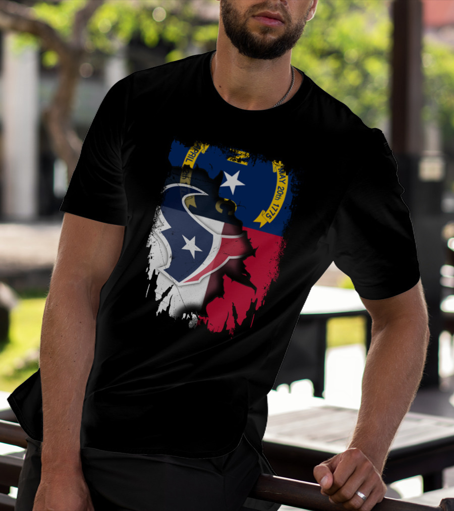 North Carolina And Texans Symbolic Unity With State And Sports T-Shirt