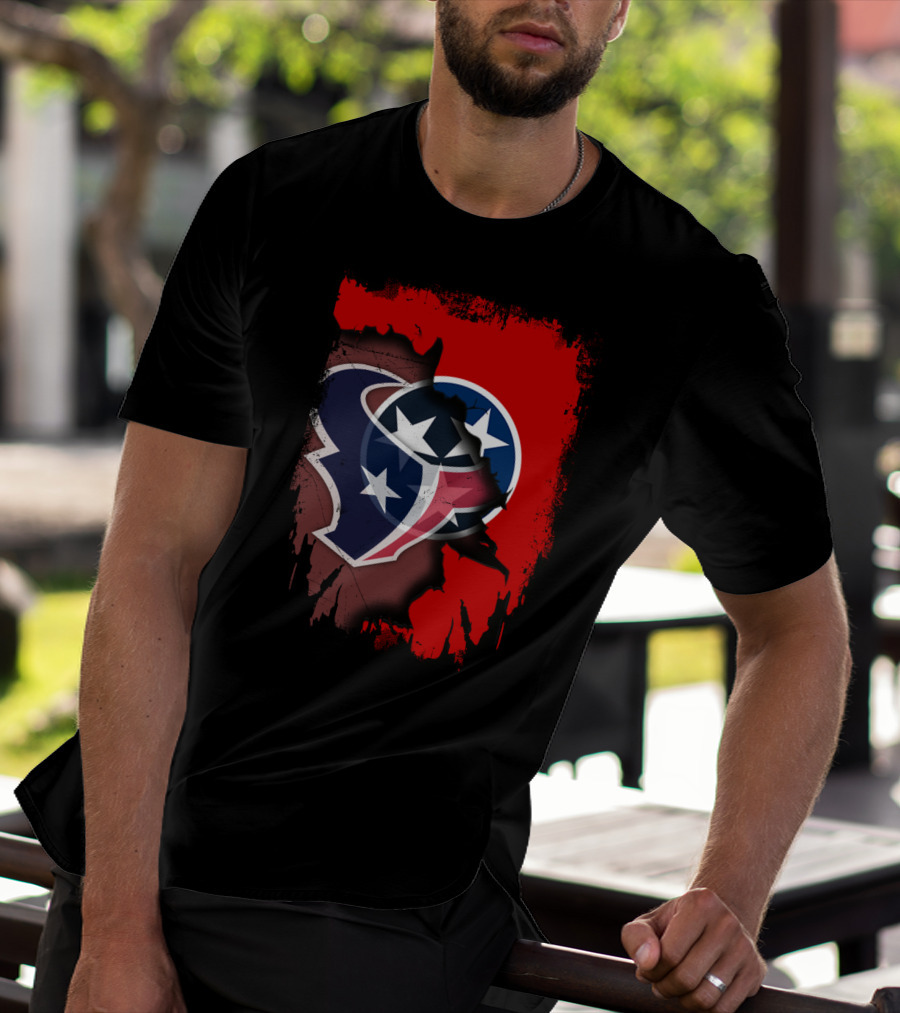 Together Tennessee Texans Logo Fusion T-Shirt