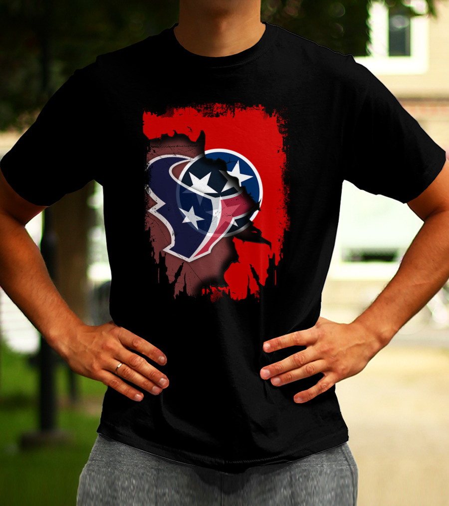 Together Tennessee Texans Logo Fusion T-Shirt