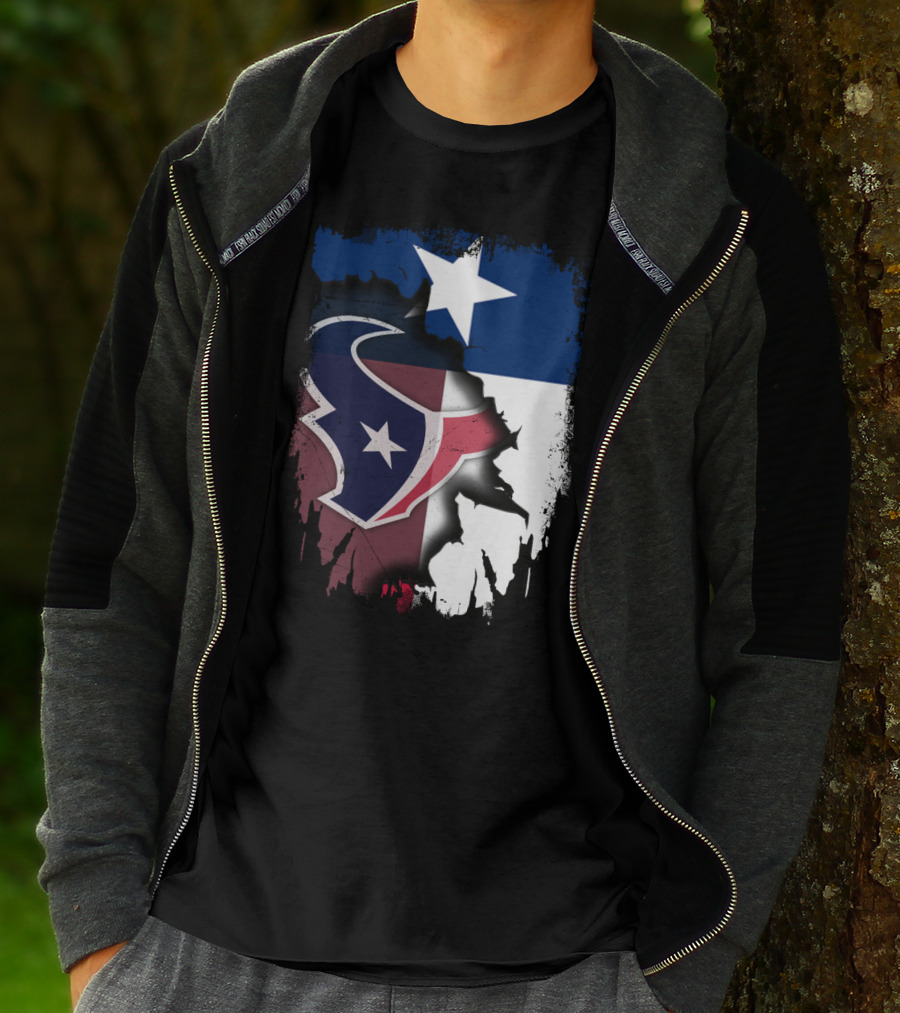 Texas Together Houston Texans Flag Star T-Shirt
