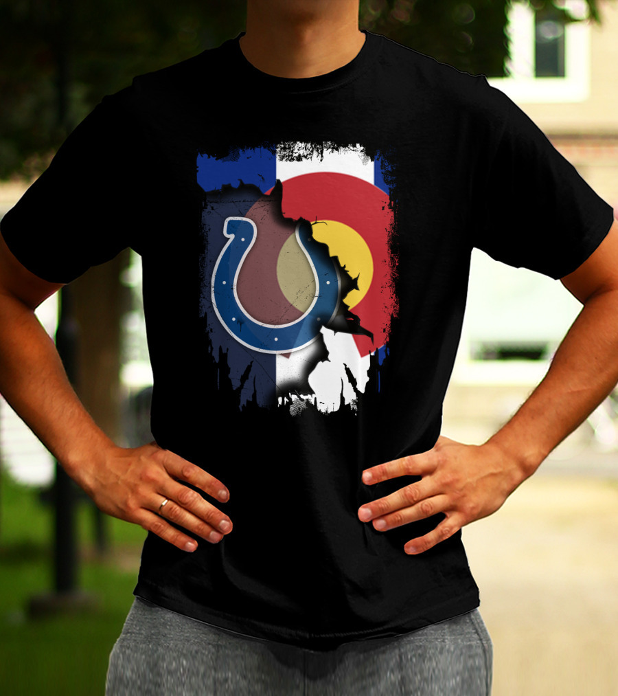Together Colorado Colts Symbol With Colorado Flag Elements T-Shirt