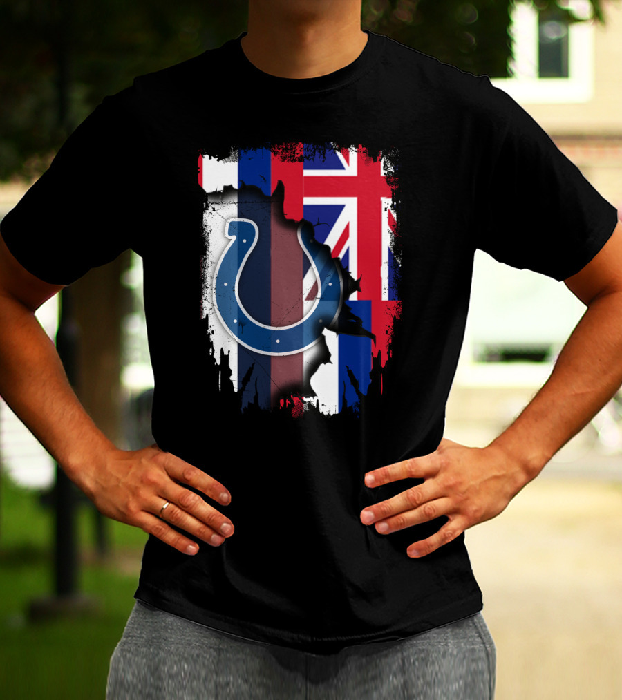 Together Hawaii Colts Horseshoe Union Jack Flag Overlap T-Shirt