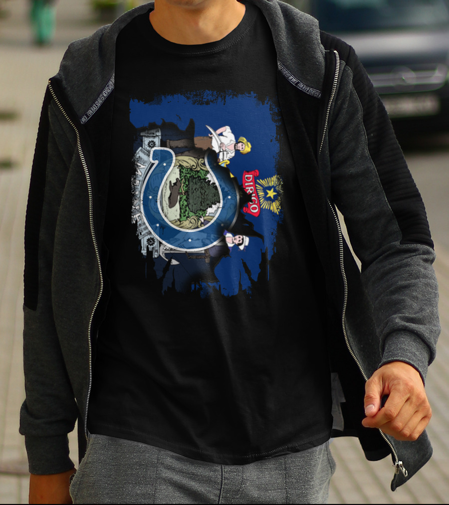 Maine Dirigo Together Indianapolis Colts Horseshoe Emblem T-Shirt