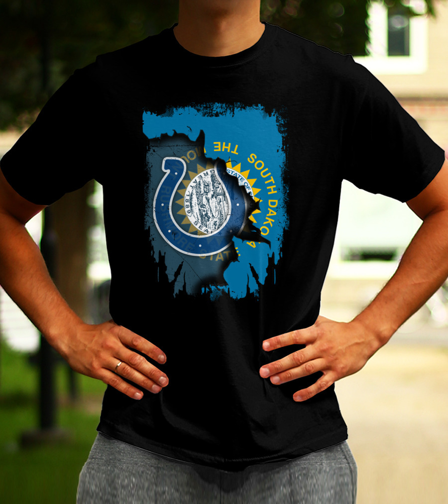 South Dakota Colts State Seal Through Horseshoe T-Shirt