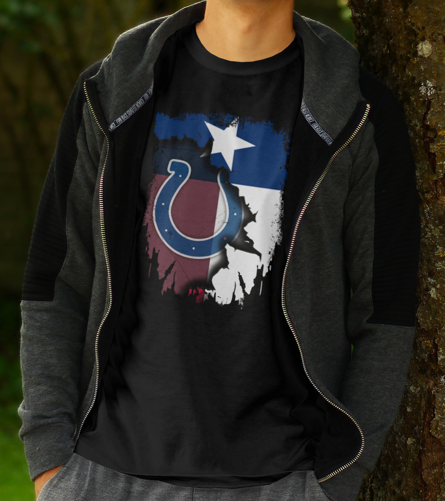 Together Texas Colts Star Flag Fusion T-Shirt