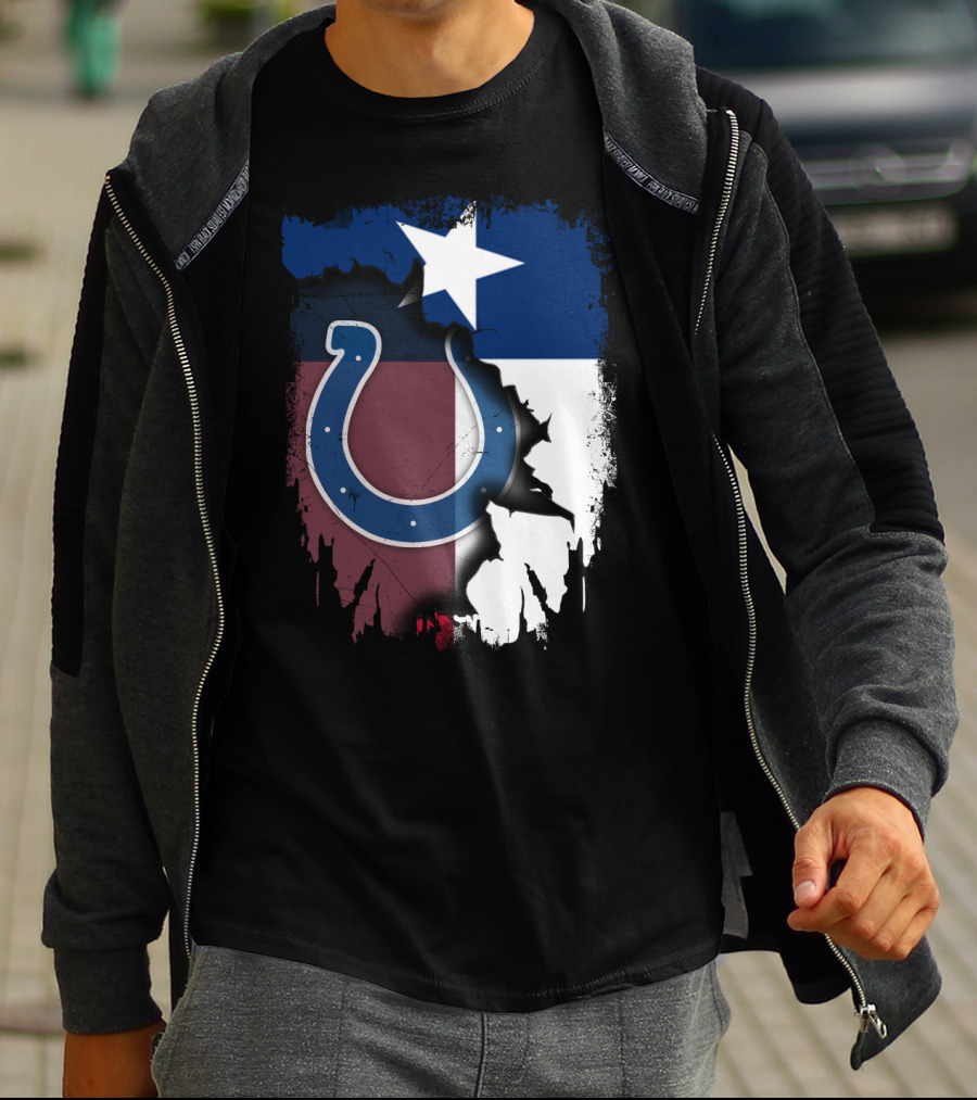 Together Texas Colts Star Flag Fusion T-Shirt