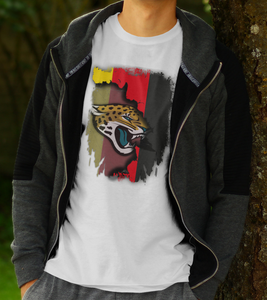 Germany Flag With Jaguars Logo Integration T-Shirt